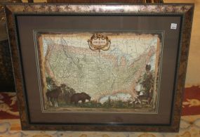 Map of the United States 34"w., 28"h.