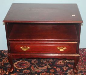 Queen Anne Style Side Table with drawer, 28"w., 18"d., 24"h.