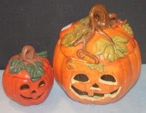 Pumpkin Candleholders 4", 8"dia.