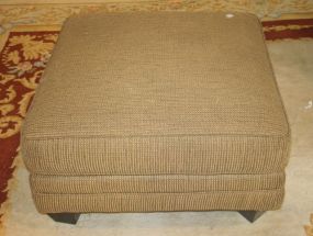 Large Ottoman Covered In Tweed 32"square, 16'h.