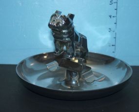 Chrome Mack Dog Ashtray 7"dia.