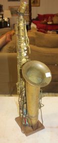 Brass Saxophone made into Lamp 31"h.