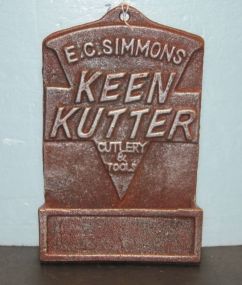 Repro. Cast Iron Keen Kutter Match Holder 4"w., 7"h.,