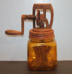 Repro. Amber #10 Dazey Churn 9"h.