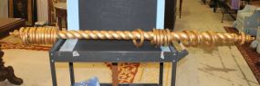 79" Long Gold Gilt Drapery Rod