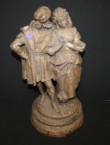 Rodgers Pottery Group chips & broken hand, 20"h.