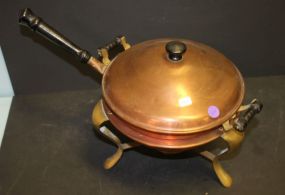 Copper Pan on Stand 10"dia.