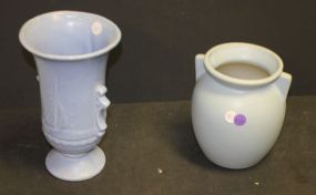 Two Ceramic Vases 7"h., and 9"h.