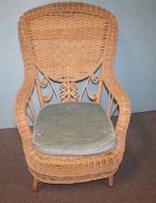 Wicker Chair 24"w., 37"h.