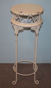 Wood and Iron Fern Stand 10"dia., 27"h.