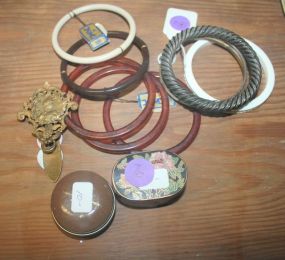 Brass Money Clip, Small Boxes, and Bangle Bracelets 2" boxes