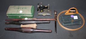 Mini Sewing Machine, Knitting Spools, and Nail Set Mini Sewing Machine, Knitting Spools, and Nail Set