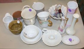 Candlesticks, Mugs, Vases, Cups, and Mold 6" vases