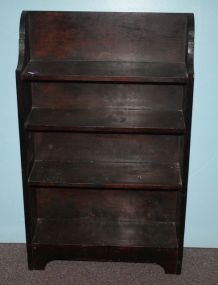 Four Shelf Pine Bookcase 21"w., 6"d., 34"h.