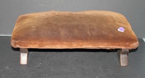 Footstool with Velvet 16"w., 9"d., 4"h.
