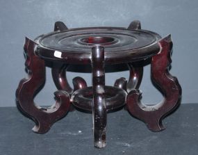 Rosewood Plant Stand 13"dia., 9"H.
