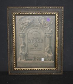 The Etude Theodore Presser Print framed, November 1903, 13"w., 16"h.