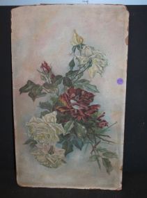 Print on Board of Roses 13" w., 22" h.