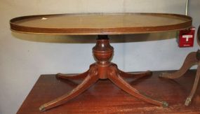 Duncan Phyfe Style Coffee Table 36"oval., 16"h.