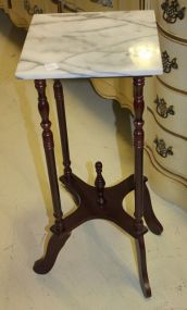 Reproduction Marble Top Fern Stand 12"sq., 28"h.