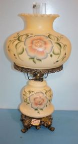 Vintage Large Parlor Lamp 10"dia., 25"h.