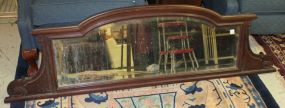 Odd Beveled Glass Back Piece to Victorian Sideboard 67"w., 19"h.