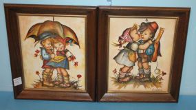 Pair of Vintage Prints of Young Sweethearts 10"w., 12"h.
