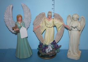 Three Ceramics Angels 12"h.