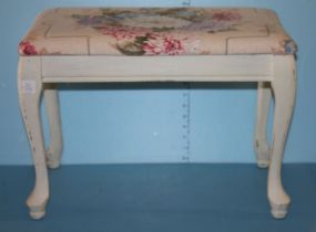 Painted Footstool 20"., 12"., 14"h.