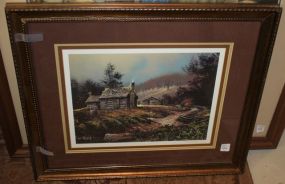 194/950 "Homestead on Blackberry Lane" Limited Edition Print 23"w., 37"h.