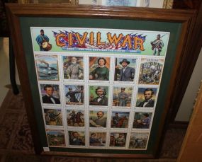 Print of Civil War Stamps 22"w., 26"h.