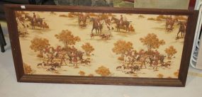 Vintage Fabric Picture 52"w., 25"h.