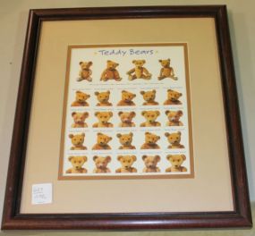 Picture of Teddy Bears 12"w., 13"h.