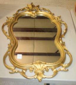 Gold Plastic Mirror 19"w., 31"h.`