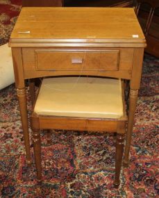 Singer Sewing Machine and Stool 23"w., 17"d., 31"h.