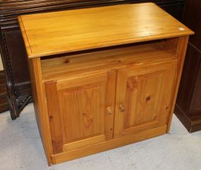 Contemporary Pine Cabinet with Two Doors 35"w., 18"d., 31"h.