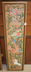 Hand painting of Birds 10"w., 39"h.