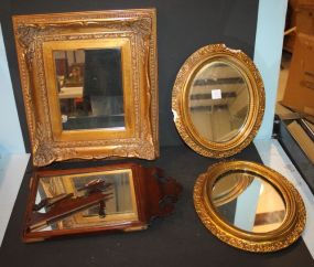 Mirrors Needing Repair, Pair Oval 11"w, 13 1/2"h, Chippendale 11"w, 15 1/2"h, square 17"w, 15"h