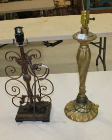 Two Decorative Lamps 18 1/2"w, 28"h