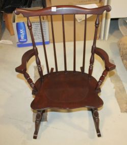 Vintage Mahogany Childs Rocker 16"w, 27"h