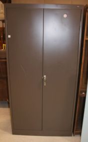 Metal Two Door Cabinet with 5 interior shelves 36"w, 18"d, 72"h