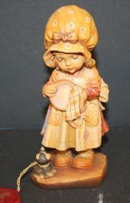 Anri Figurine Carved Figurine "Helping Mother" by Anri Anri Figurine Carved Figurine "Helping Mother" by Anri, 7"h.