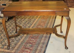 Queen Anne Style Table with Drawer 42" w., 26" d., 29" h.
