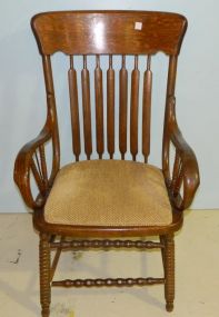 Early 20th Century Oak Chair 24" w., 39" h.