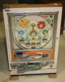 Maruhon Pinball Machine extra pinball balls included,21" w., 33" h.