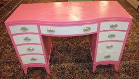 Hot Pink Vanity with White Drawers 48" w., 30" h., 22" d.