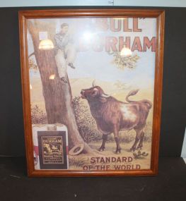 Bull Durham Tobacco Framed Print 17 1/2" w., 21 1/2" h.