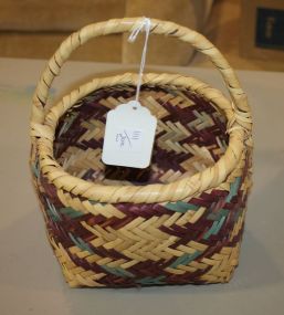Single Handle Choctaw Basket 10"h.