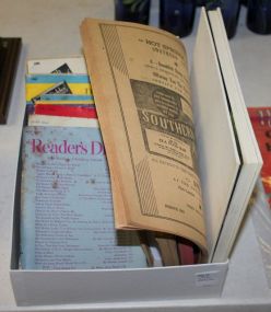 Group of Small Books Printed for Armed Service 1946 May issue of coronet, Mississippi Fried Polities, 1946, 47, Chicago Map 1946 "Hot Springs Visitors Balletin, 1946 Readers Digest, World's Treasury of Birds.