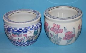 Two 5"dia Small Jardinires